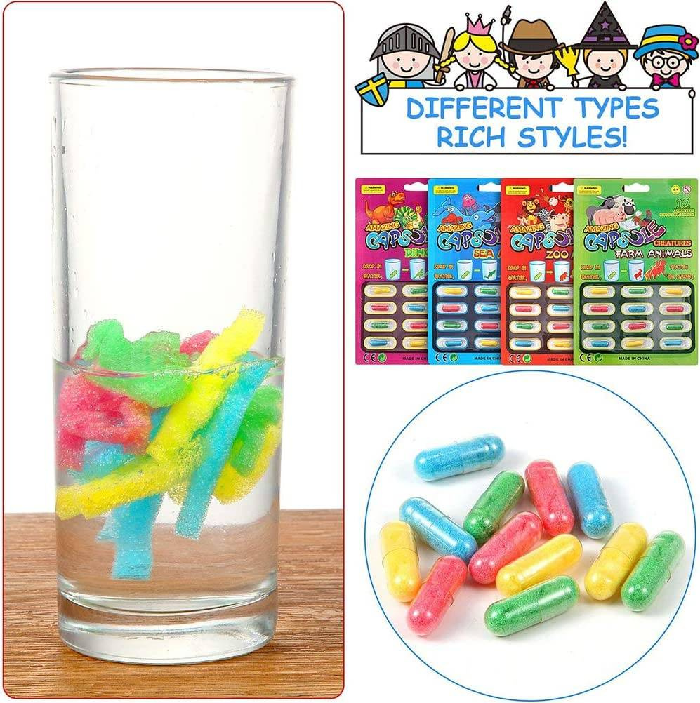 MAGICZNE KAPSUŁKI ROSNĄCE W WODZIE JEDNOROŻCE 12 SZTUK DO KĄPIELI W WANNIE