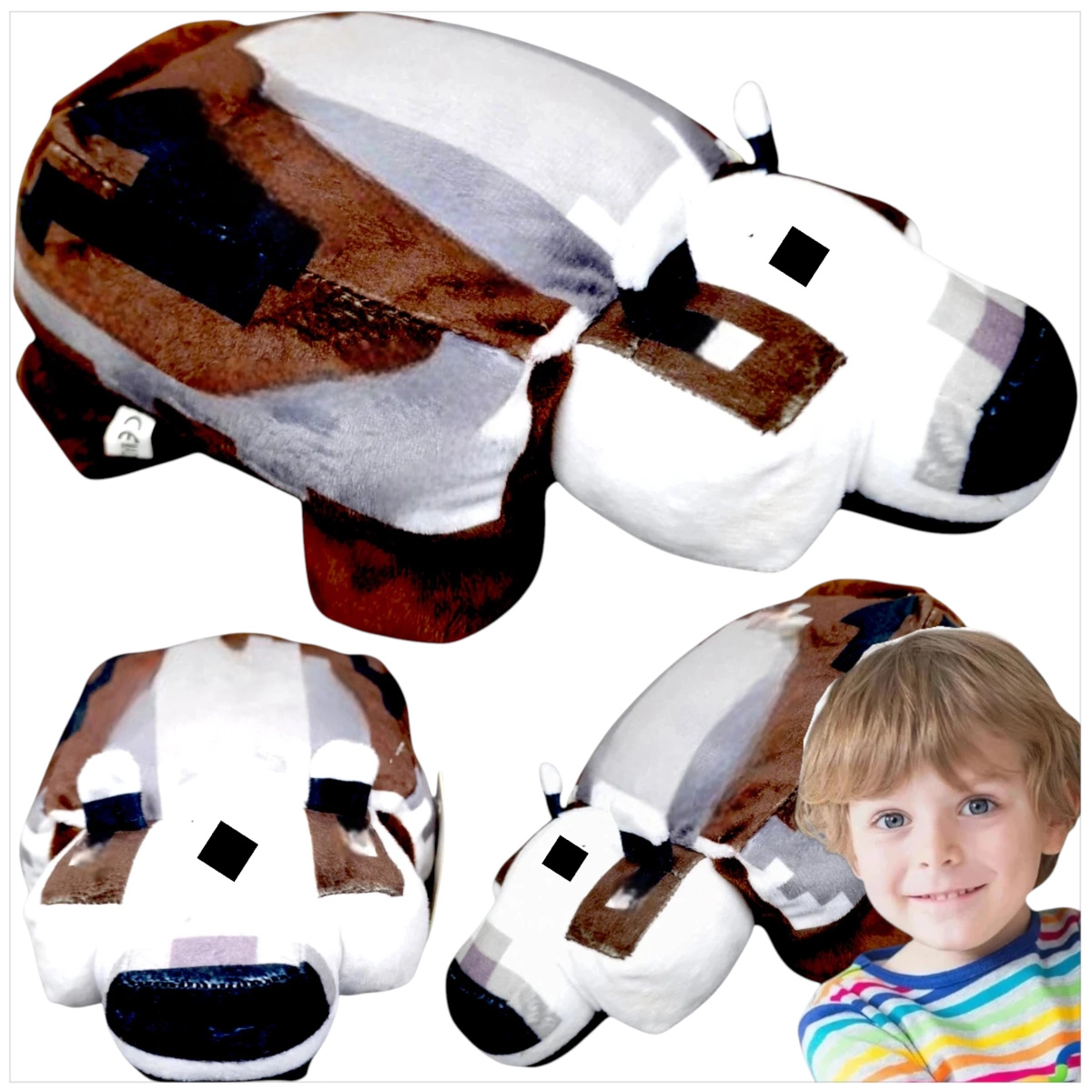 MASKOTKA MINECRAFT LEGENDS BRĄZOWY BORSUK DUŻA PRZYTULANKA Z GRY PLUSZAK