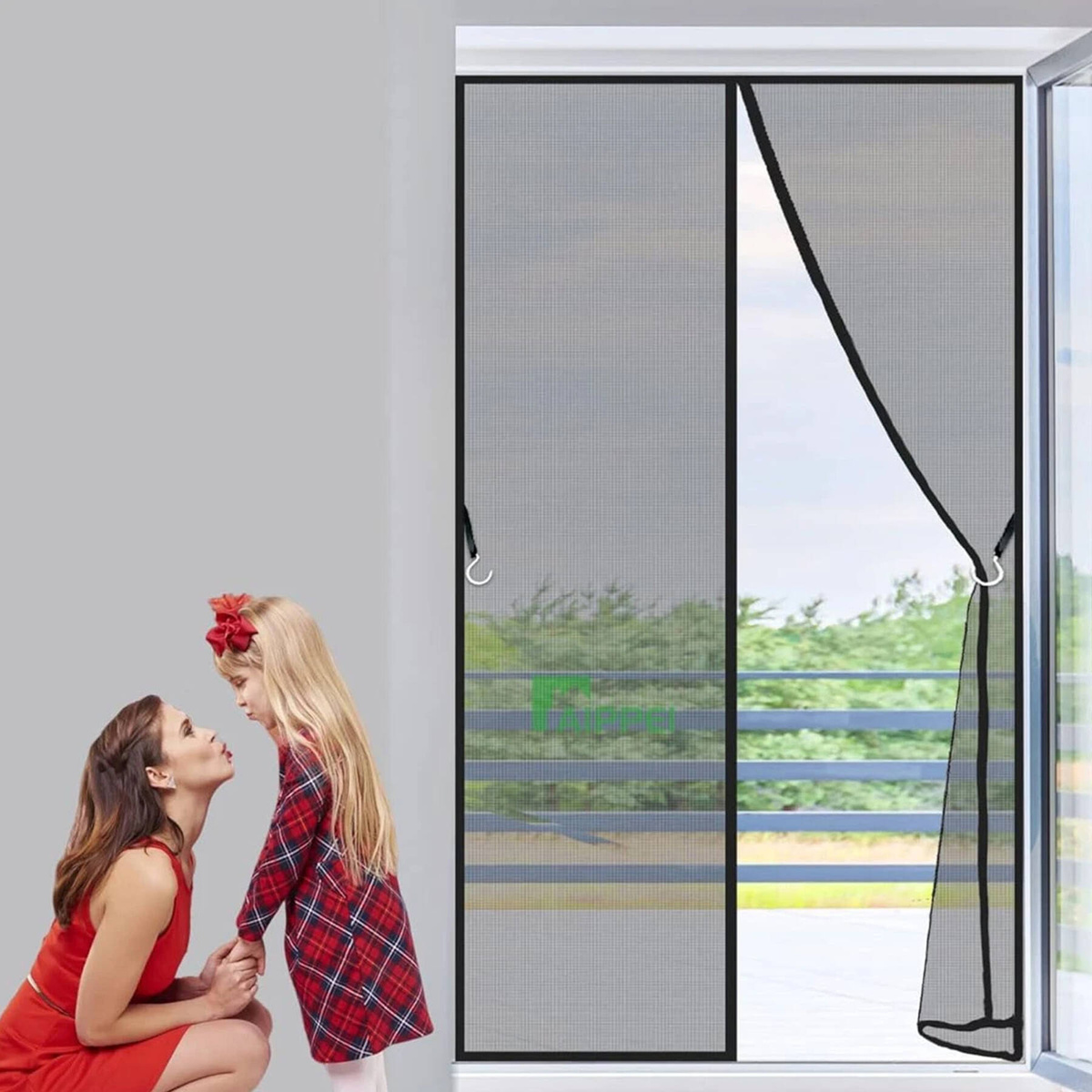 MOSKITIERA NA DRZWI NA TARAS LUB BALKON SIATKA KOMARY MAGNETYCZNA100 x 210