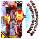 ZEGAREK Z PROJEKTOREM DLA DZIECI IRON-MAN 3D WYŚWIETLA OBRAZKI RZUTNIK