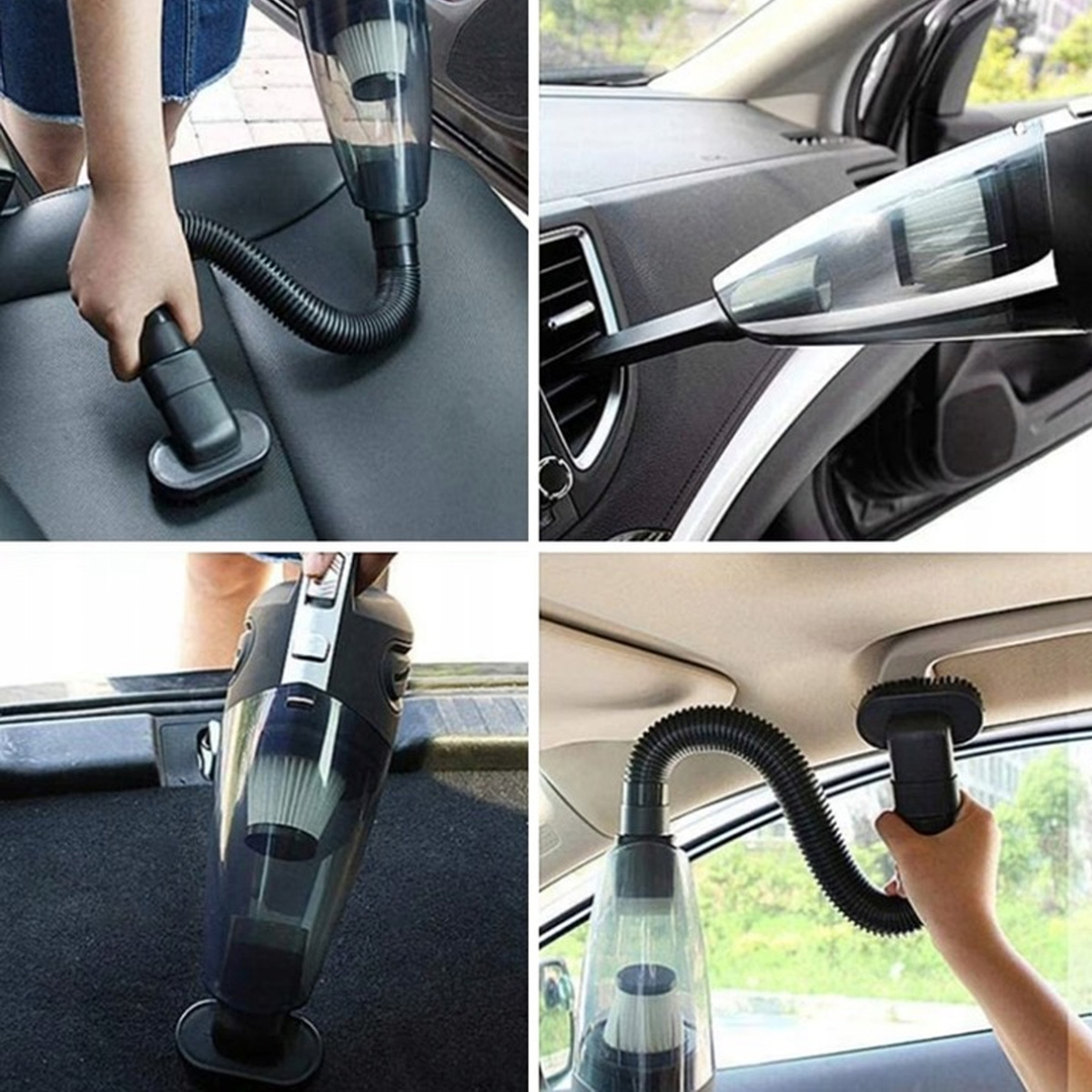 MOCNY ODKURZACZ SAMOCHODOWY BEZPRZEWODOWY AKUMULATOROWY FILTR HEPA KOŃCÓWKI