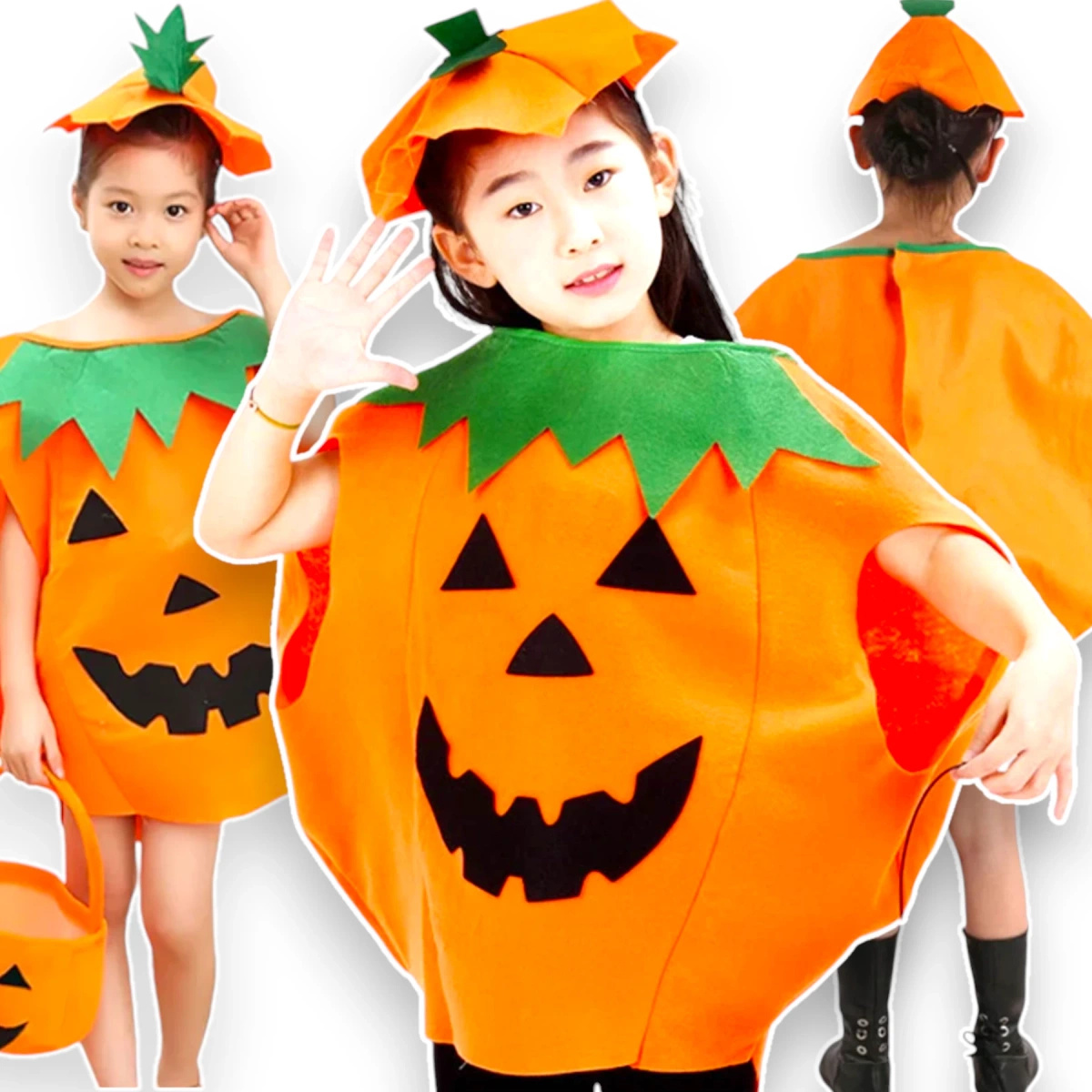 KOSTIUM DYNI PRZEBRANIE STRÓJ NA HALLOWEEN DYNIA NA BAL WYGODNY + CZAPKA