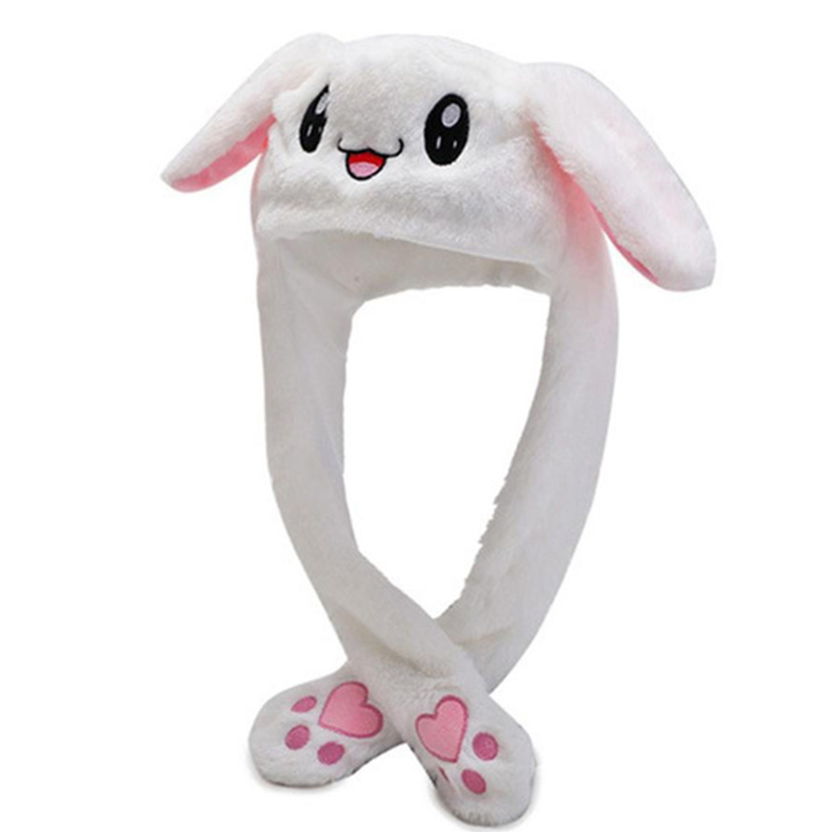 CZAPKA Z RUCHOMYMI USZAMI ŚWIECI ŁAPKI KRÓLIK USZY KRÓLIKA CIEPŁA POLAROWA