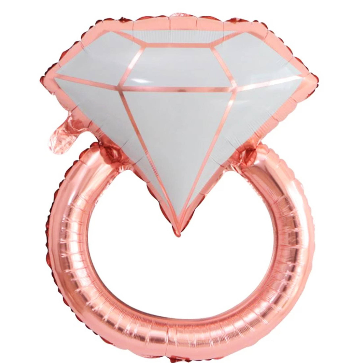 BALON FOLIOWY PIERŚCIONEK ROSE GOLD NA PANIEŃSKI ZARĘCZYNY ŚLUB ROCZNICĘ