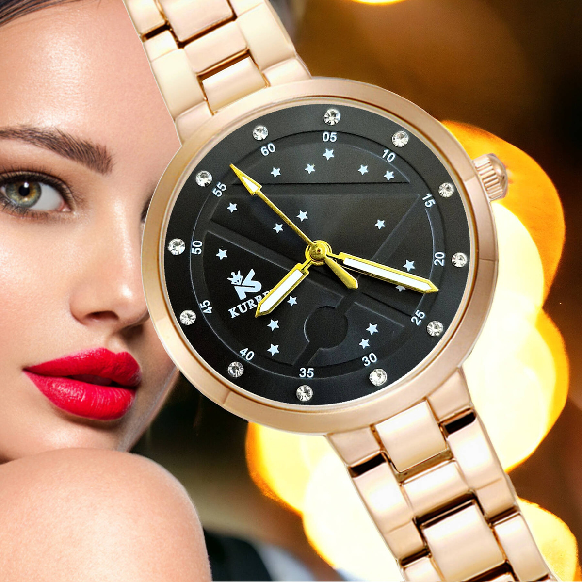 Kurren Złoty Zegarek Damski Synonim Elegancji i Precyzji Idealny na Prezent