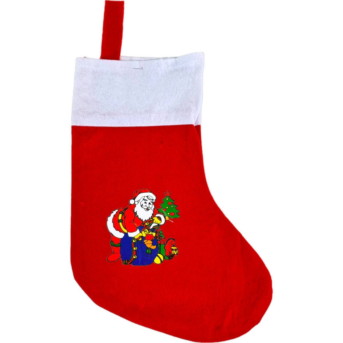 SKARPETA ŚWIĄTECZNA DEKORACYJNA NA PREZENTY NA KOMINEK MIKOŁAJKI