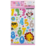 NAKLEJKI 3D NA ŚCIANĘ DLA DZIECI CYFERKI ZWIERZĘTA OZDOBA POKOJU NA ŚCIANĘ