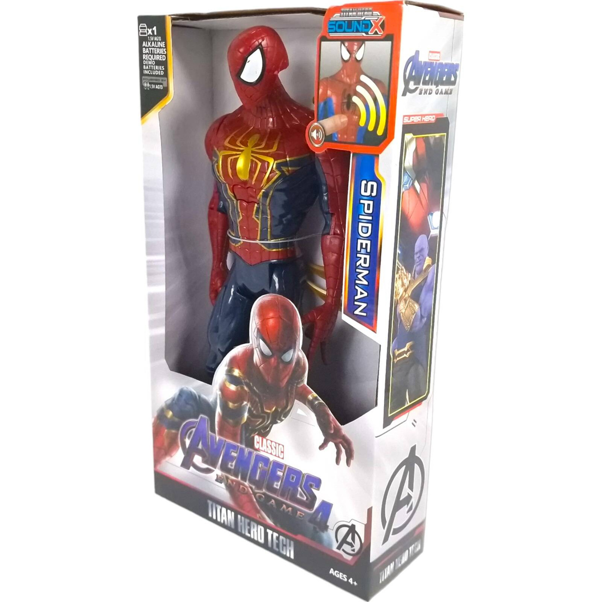 DUŻA FIGURKA INTERAKTYWNA SPIDERMAN RUCHOMA ŚWIECI DŹWIĘK SKRZYDŁA XXL 30CM