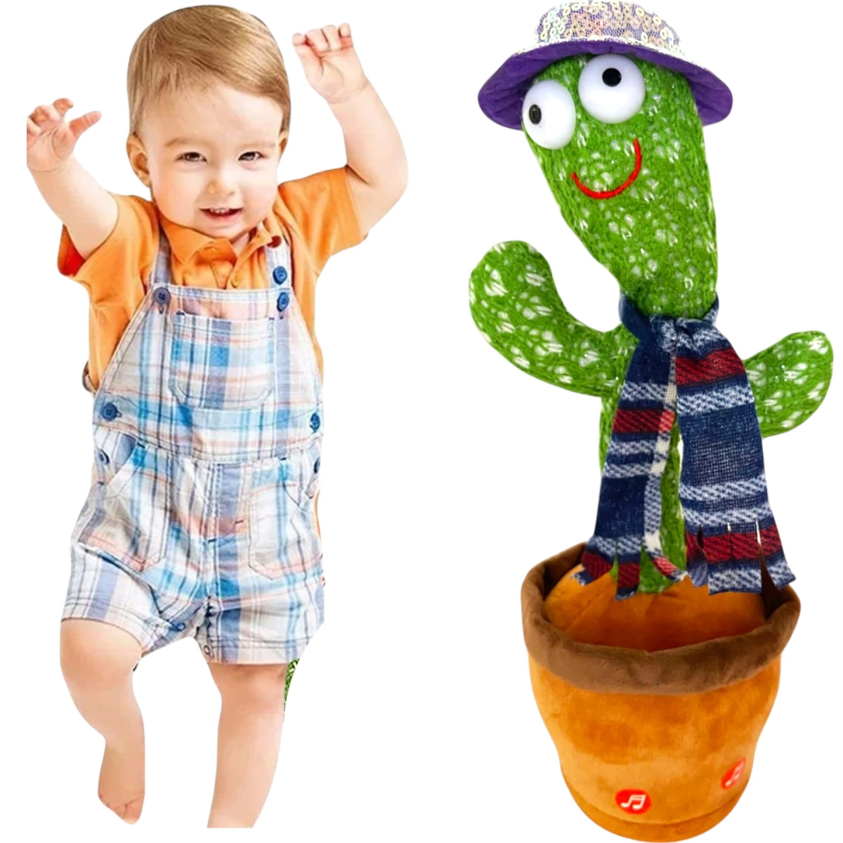 KAKTUS ŚPIEWAJĄCY TAŃCZĄCY POWTARZA MÓWI TAŃCZY POWTARZA ŚWIECI PIOSENKI