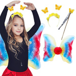 STRÓJ MOTYLEK PRZEBRANIE MOTYL DLA DZIEWCZYNKI 3w1