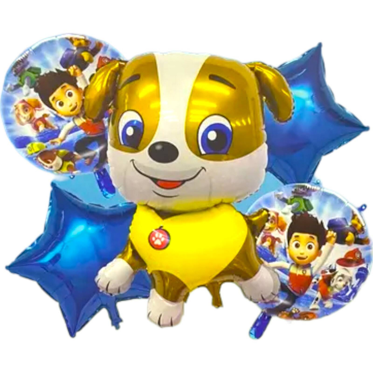 ZESTAW BALONÓW PSI PATROL RUBBLE BALONY NA URODZINY IMPREZA DLA DZIECI 5szt
