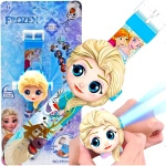 ZEGAREK Z PROJEKTOREM DLA DZIEWCZYNKI KRAINA LODU ELSA FROZEN WYŚWIETLA 3D