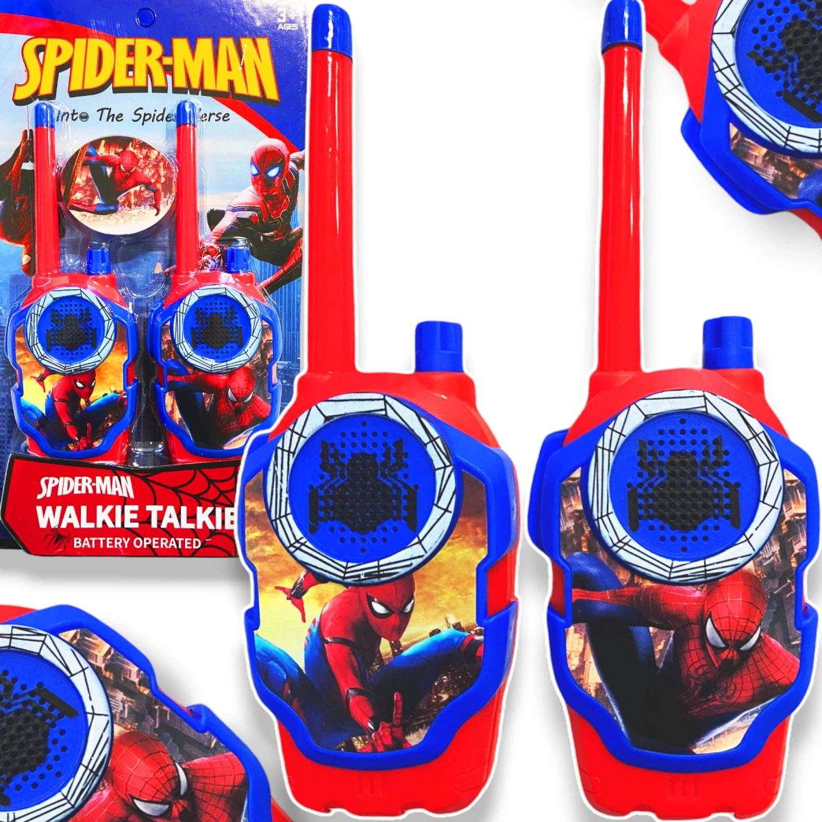 SPIDERMAN WALKIE TALKIE ZESTAW 2x KRÓTKOFALÓWKA DWIE SŁUCHAWKI KOMUNIKATOR