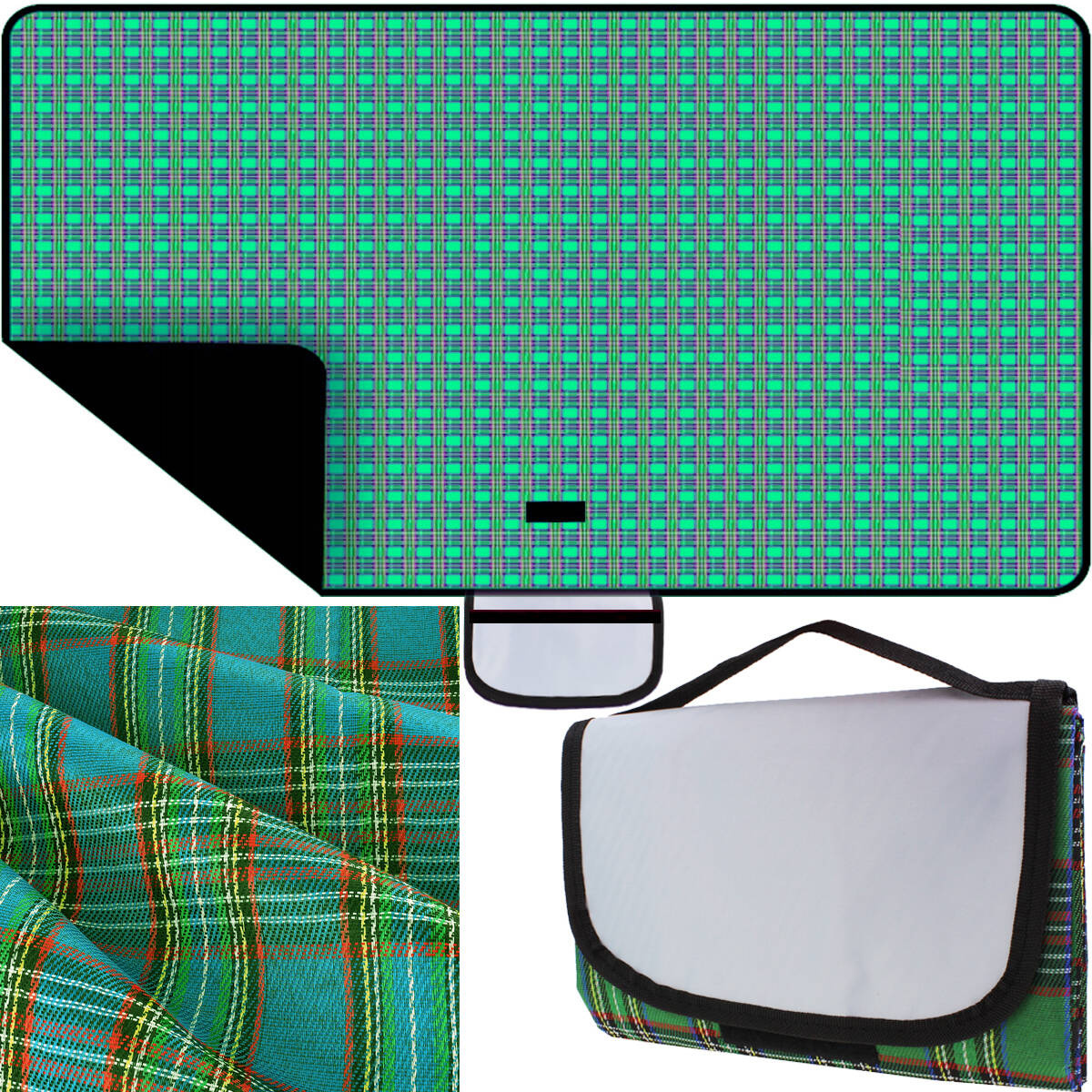 KOC PIKNIKOWY NA PLAŻĘ MATA BIWAKOWA WODOODPORNA PRZENOŚNA DUŻA 2x2m KRATA