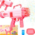 PISTOLET NA BAŃKI MYDLANE MASZYNKA WYRZUTNIA BANIEK MYDLANYCH BAZOOKA PŁYN
