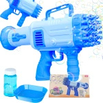 PISTOLET NA BAŃKI MYDLANE MASZYNKA WYRZUTNIA BANIEK MYDLANYCH BAZOOKA PŁYN