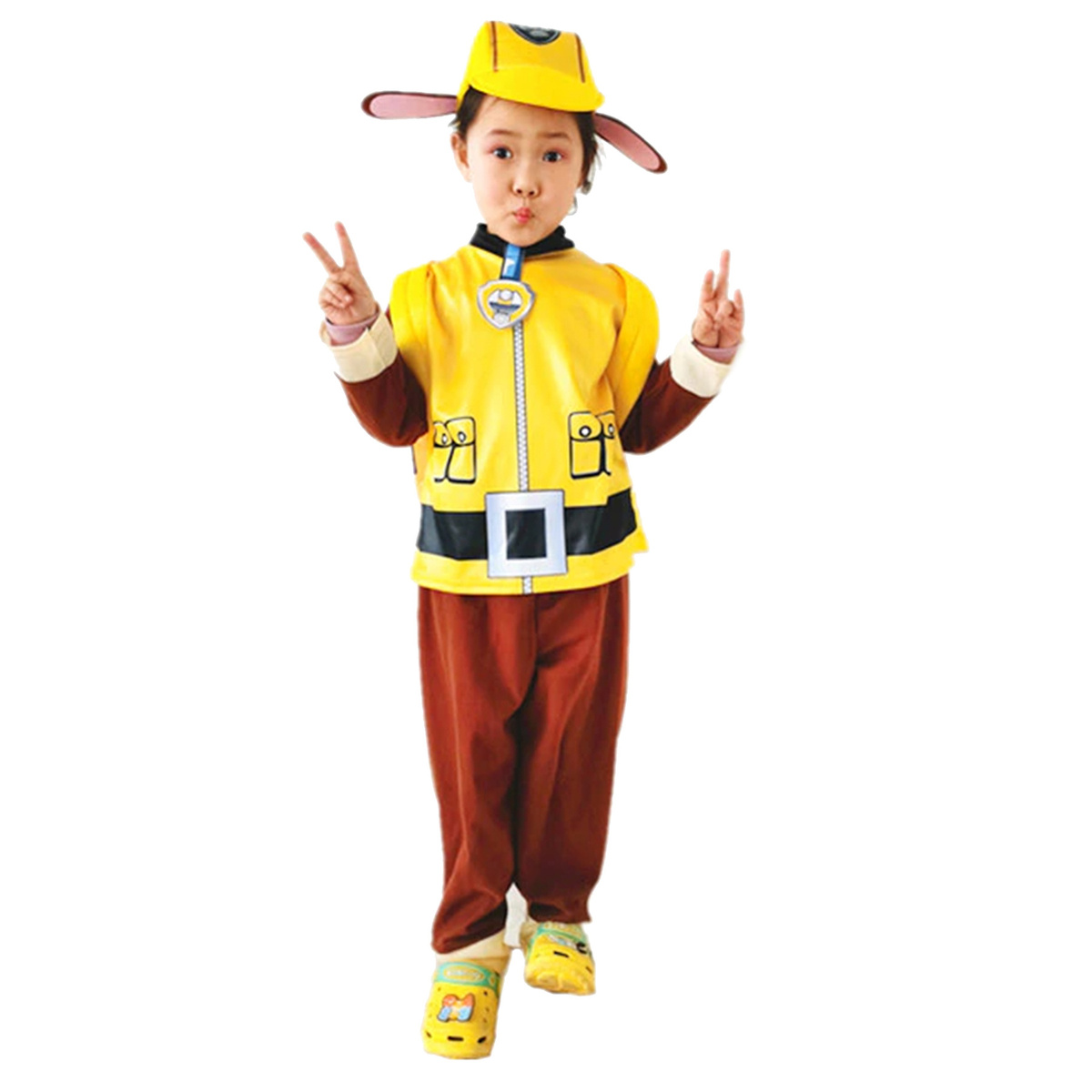 PSI PATROL STRÓJ RUBBLE PRZEBRANIE NA IMPREZĘ 3w1 + CZAPKA ROZMIAR 98-110