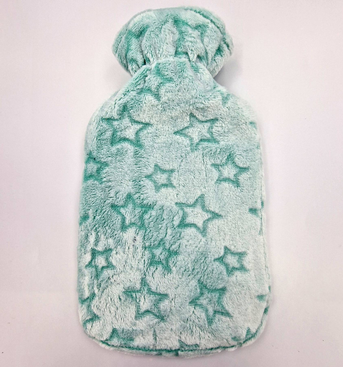 TERMOFOR GUMOWY W PLUSZOWYM POKROWCU ROZGRZEWACZ CIEPŁY MIŁY 2 LITRY WODY