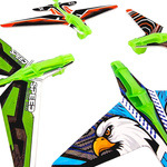 PISTOLET WYRZUTNIA SAMOLOTÓW DUŻY ZASIĘG 4 SAMOLOTY ZESTAW RZUTKA SZYBOWIEC