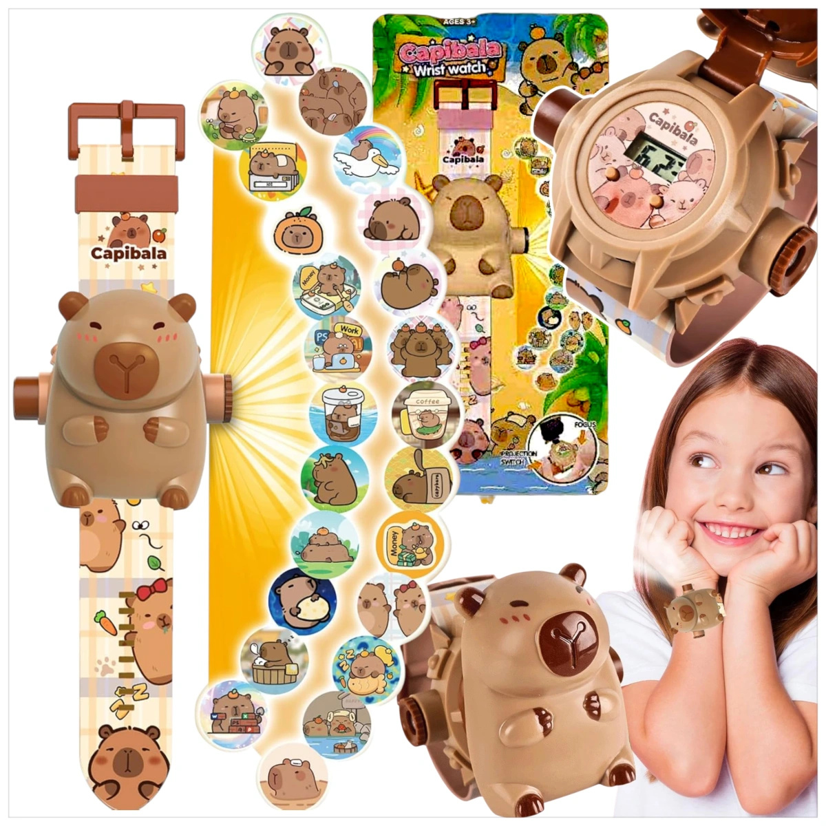 Zegarek z projektorem 3D - KAPIBARA