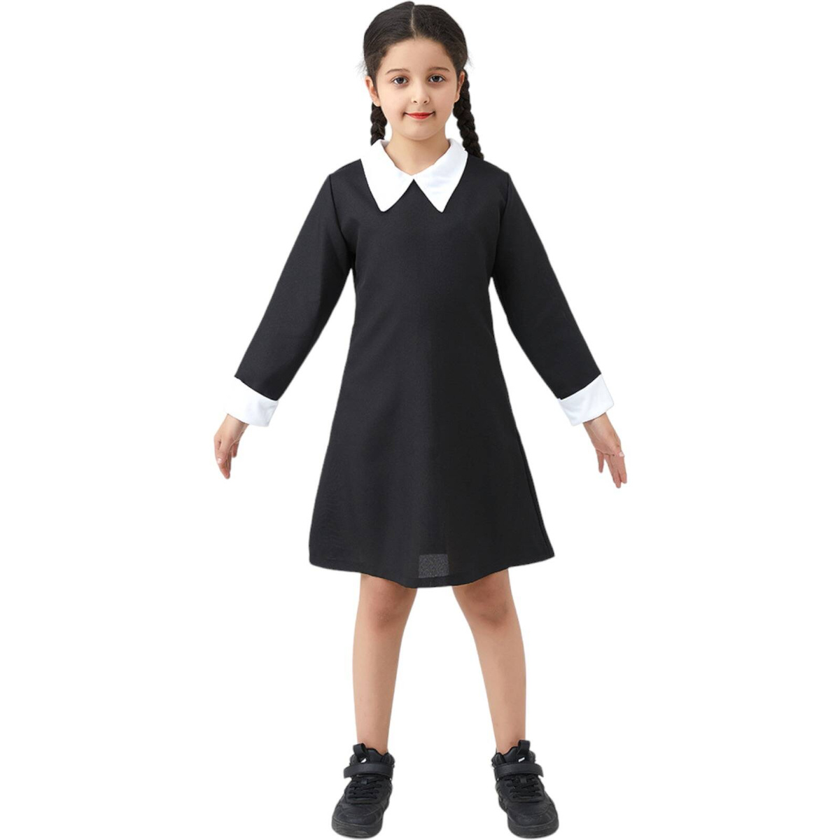 STRÓJ WEDNESDAY ADDAMS SUKIENKA NA IMPREZĘ PRZEBRANIE NA HALLOWEEN rozm M