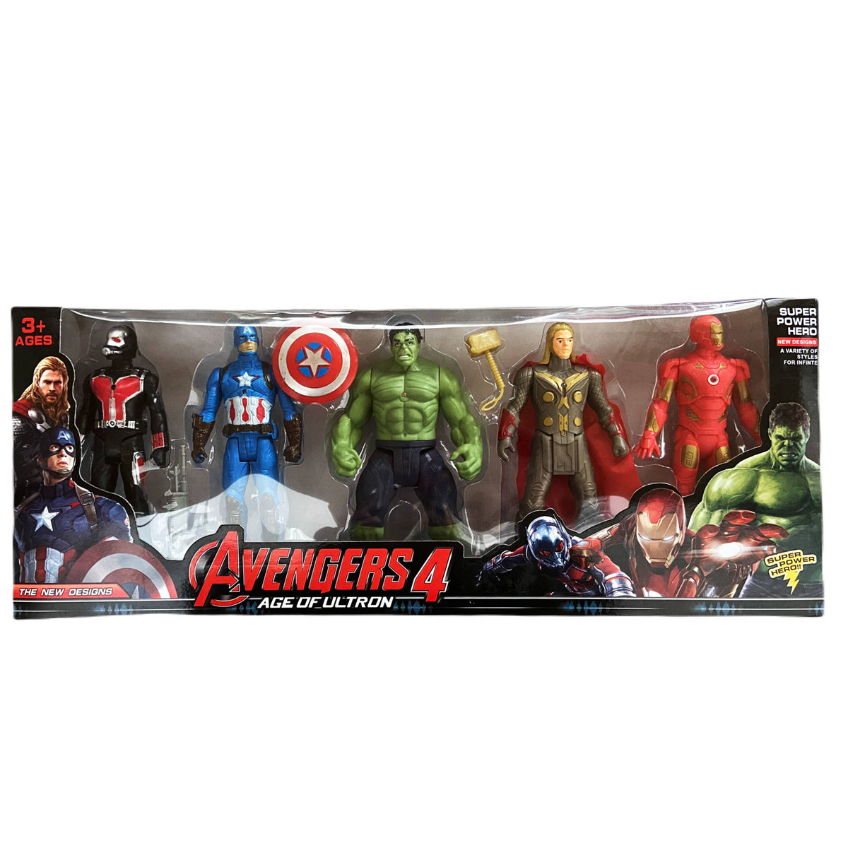 DUŻE FIGURKI AVENGERS HULK THOR AMERYKA IRON 5 SZT FIGURKA DO ZABAWY