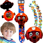 PSI PATROL ZEGAREK 3D Z PROJEKOTOREM ZUMA RZUTNIK PROJEKTOR WYŚWIETLA OBRAZ