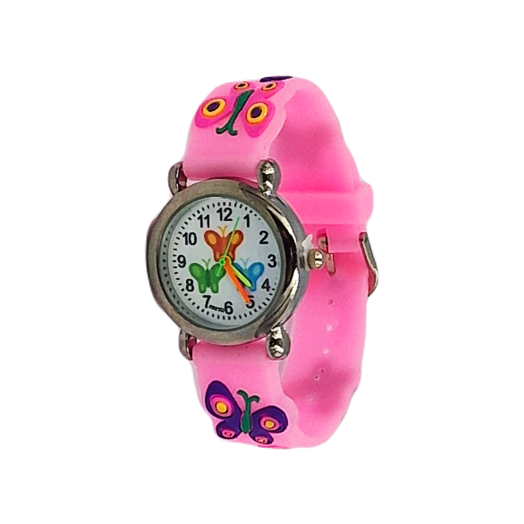 ZEGAREK DZIECIĘCY DZIEWCZYNKI BIAŁY MOTYLKI EDU
