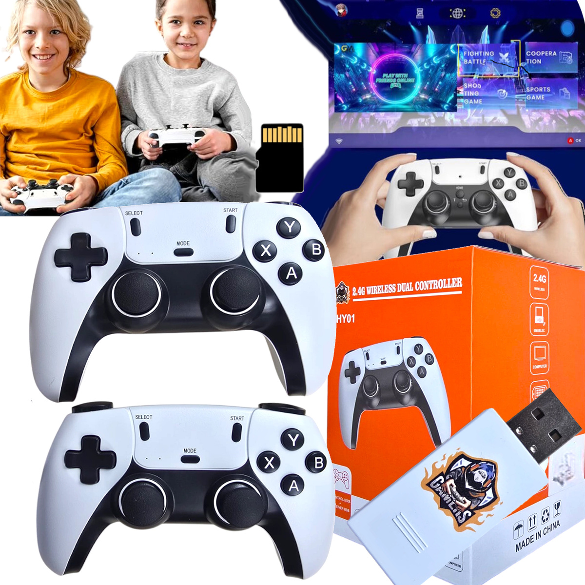 KONSOLA RETRO 20000 GIER GIERKA WERSJA 2025 HDMI 2 PAD 64GB EMULATOR GRA TV