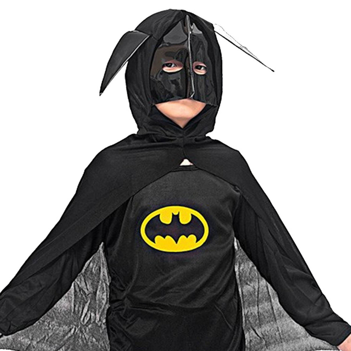 BATMAN KOSTIUM DLA CHŁOPCA PELERYNA MASKA 4w1 STRÓJ NA IMPREZĘ roz 122-134