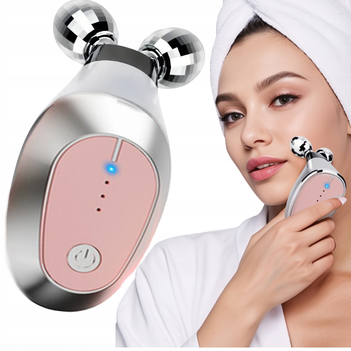 MASAŻER WIBRACYJNY DO TWARZY 3D LIFTING EMS DO PIELĘGNACJI