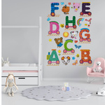 NAKLEJKI 3D NA ŚCIANĘ DLA DZIECI ALFABET ZWIERZĘTA OZDOBA POKOJU NA ŚCIANĘ