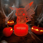 LAMPKA LED USB 3D PILOT PIKACHU KOLORY RGB DLA DZIECI NA PREZENT DO POKOJU