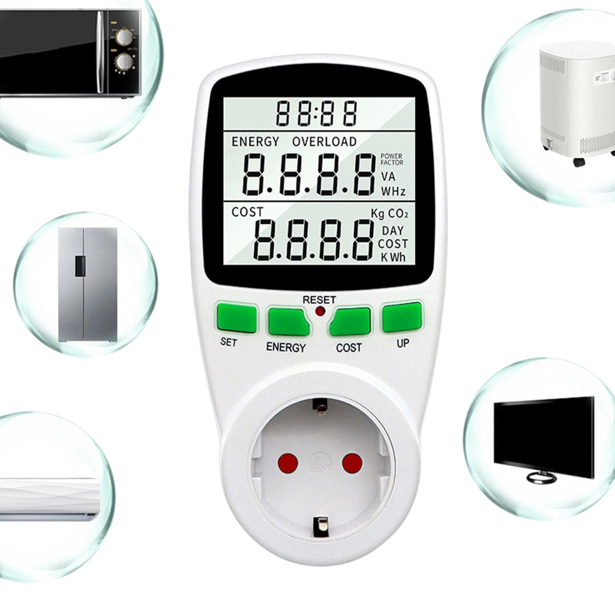 PROGRAMATOR CZASOWY Z DUŻYM EKRANEM LCD TIMER TYGODNIOWY 230V 16A 3680W 