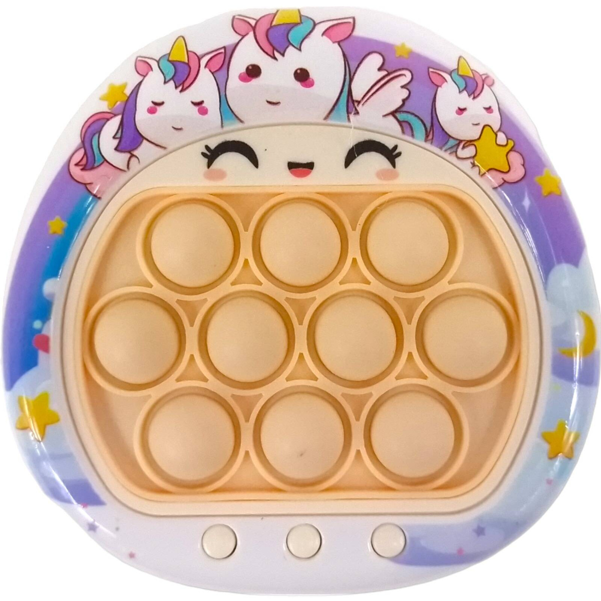 GRA POP IT POPIT ELEKTRYCZNA KOLOROWA ANTYSTRESOWA ZRĘCZNOŚCIOWA JEDNOROŻEC