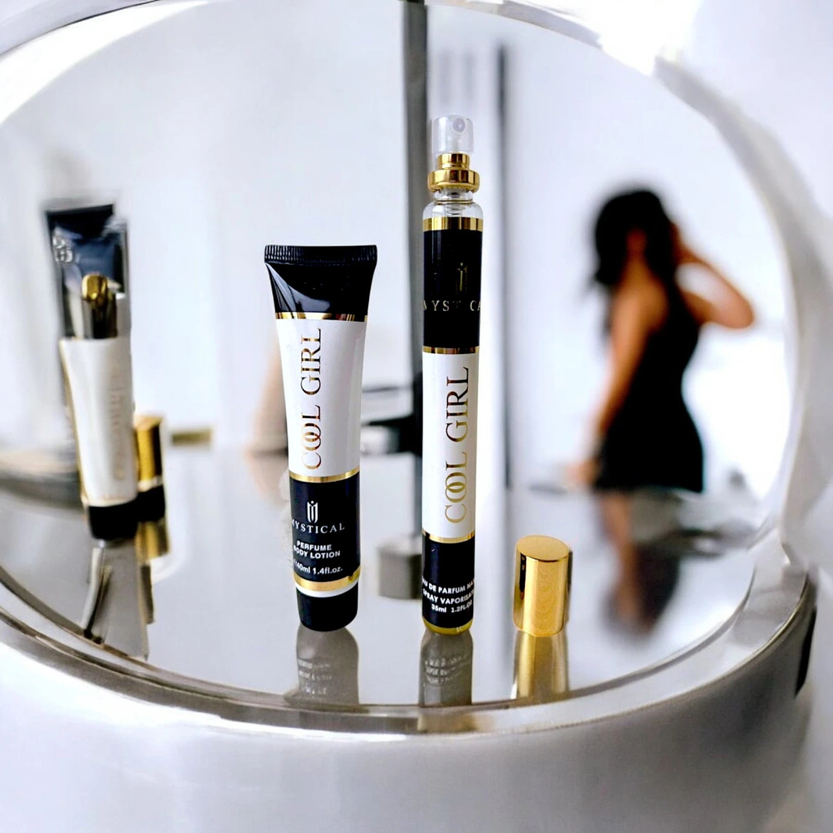 MINI ZESTAW DLA KOBIET BALSAM DO CIAŁA 40m +PERFUMETKA 35ml KOOL BLACK GIRL