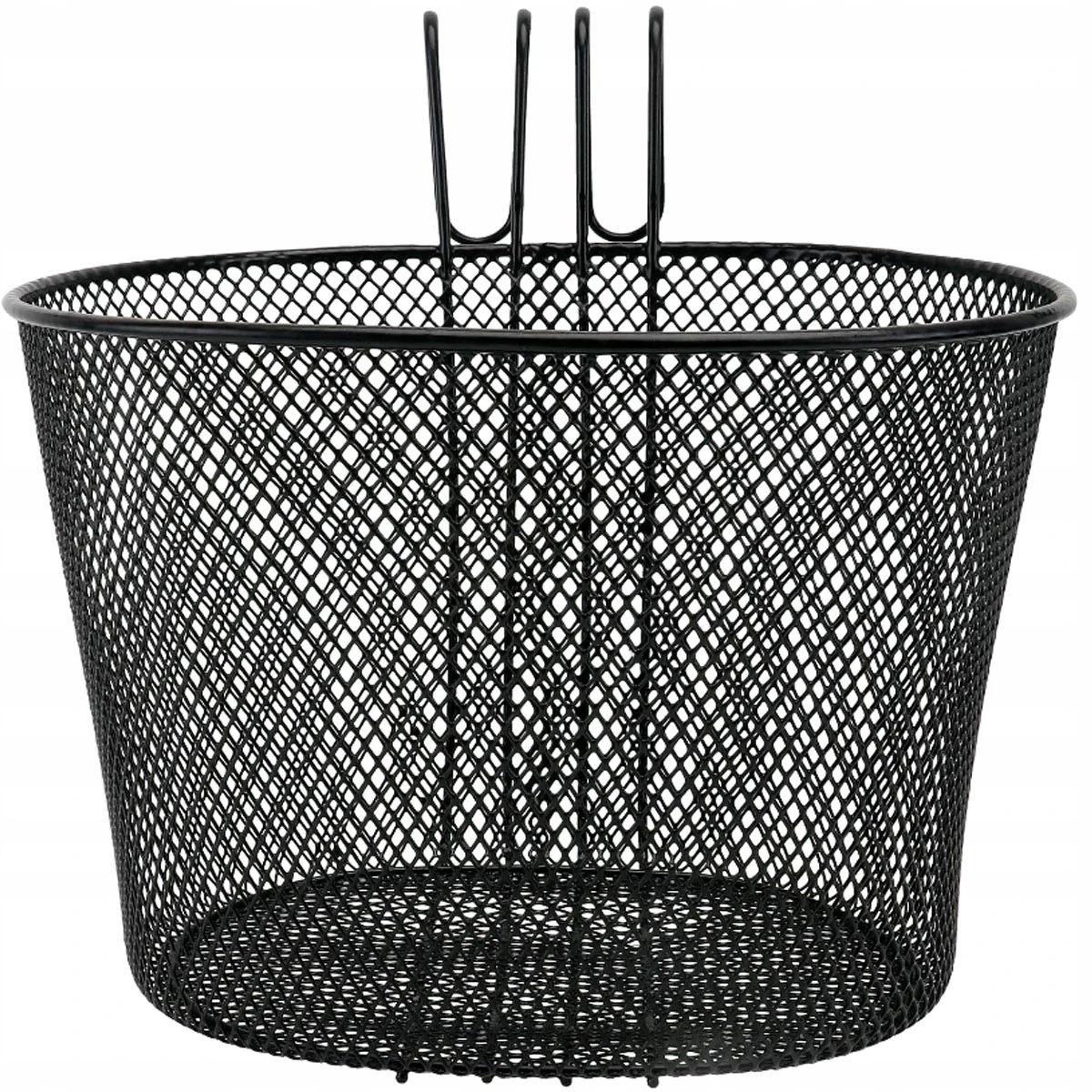 KOSZYK KOSZ NA ROWER ROWEROWY PRZEDNI WIESZANY CZARNY METALOWY 30CM