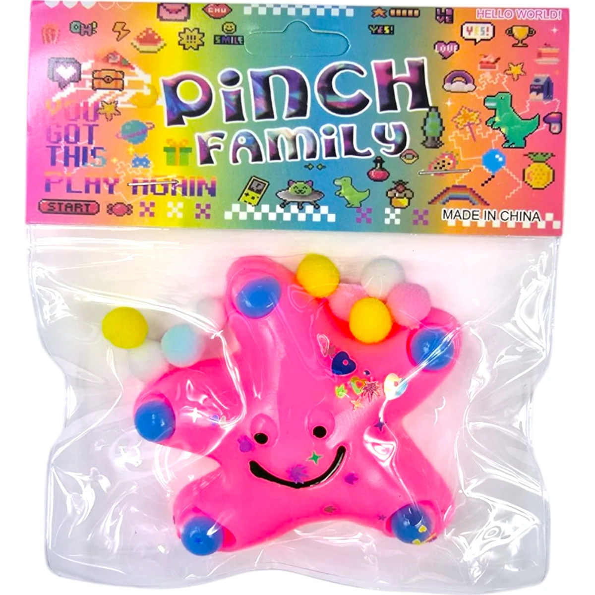 GNIOTEK ANTYSTRESOWY SENSORYCZNY GWIAZDKA Z POSYPKĄ SQUISHY GWIAZDA MOCHI