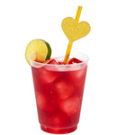 SŁOMKI PAPIEROWE SERDUSZKA 6SZT ZŁOTE SERCA IDEALNE NA ŚLUB EKOLOGICZNE