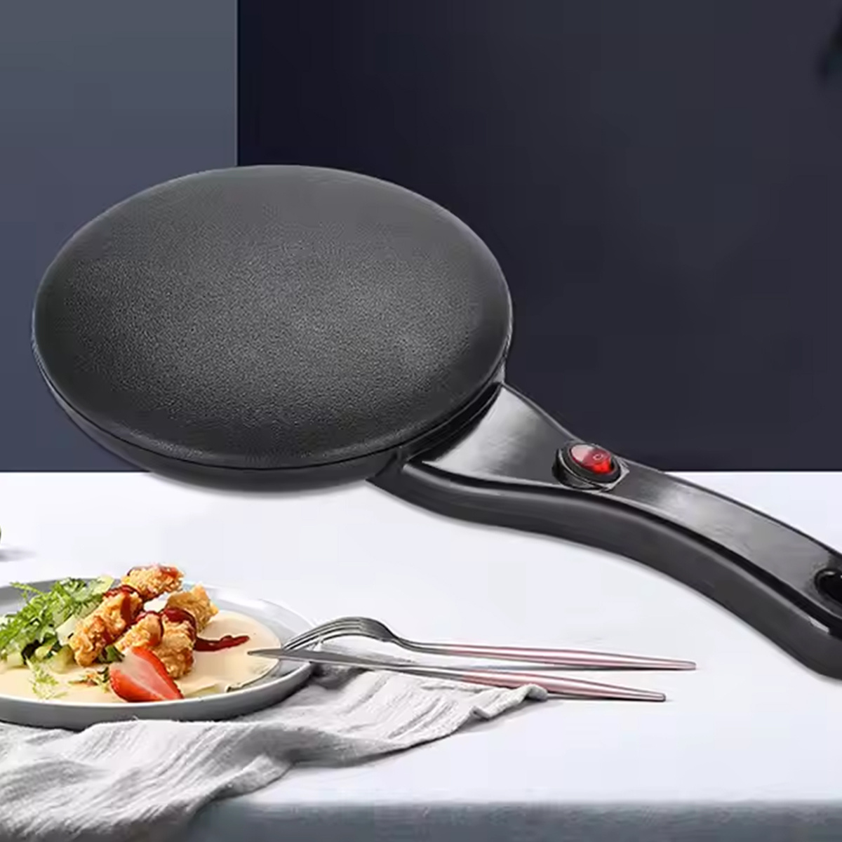 NALEŚNIKARKA ELEKTRYCZNA SZYBKA PATELNIA DO NALEŚNIKÓW BEZ UŻYCIA TŁUSZCZU