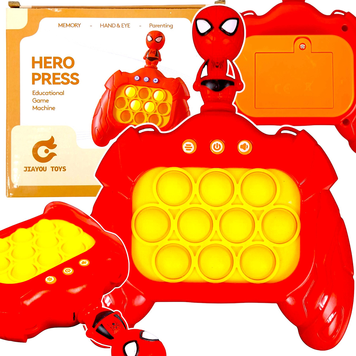 GRA ELEKTRONICZNA ZRĘCZNOŚCIOWA POP IT KONSOLA PUSH SPIDERMAN 80 POZIOMÓW !