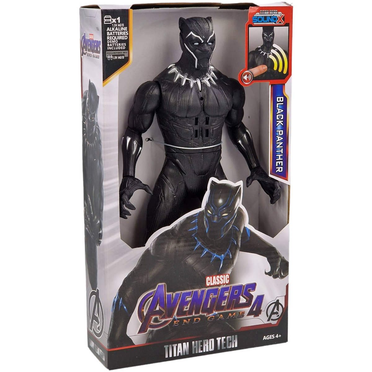 AVENGERS INTERAKTYWNA FIGURKA CZARNA PANTERA 30cm RUCHOMA RUSZA SIĘ DŹWIĘK