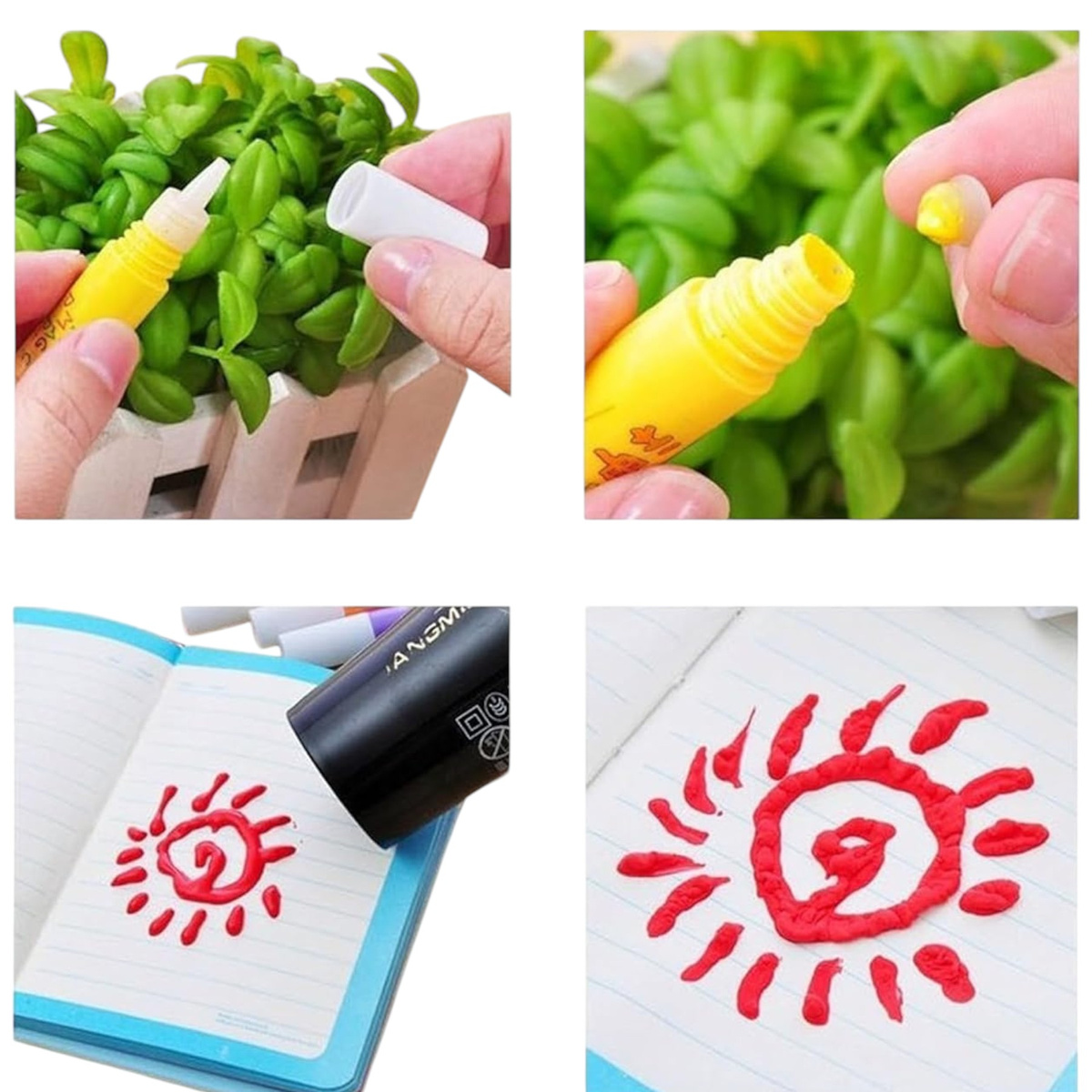  FLAMASTER MAZAK POPCORN PENS DŁUGOPIS KREDKA 3D ZESTAW 6 SZT DLA DZIECI