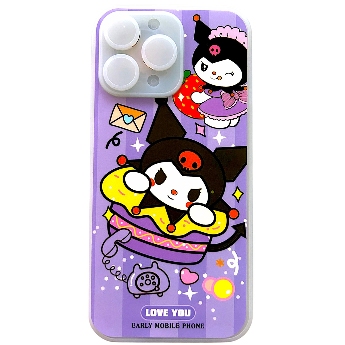 KUROMI - SMARTFON DLA DZIECI DOTYKOWY 3D TELEFON INTERAKTYWNY ŚWIECI GRA 