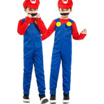 STRÓJ SUPER MARIO PRZEBRANIE DLA CHŁOPCA KOSTIUM NA BAL 4w1 CZAPKA WĄSY XL