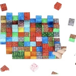 KLOCKI KONSTRUKCYJNE PIXEL KLOCKI MAGNETYCZNE 18 SZTUK SZEŚCIANY 2 LUDZIKI