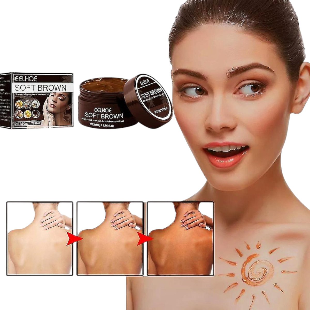 EELHOE SOFT BROWN KREM PRZYŚPIESZAJĄCY OPALANIE 50g INTENSYWNA OPALENIZNA