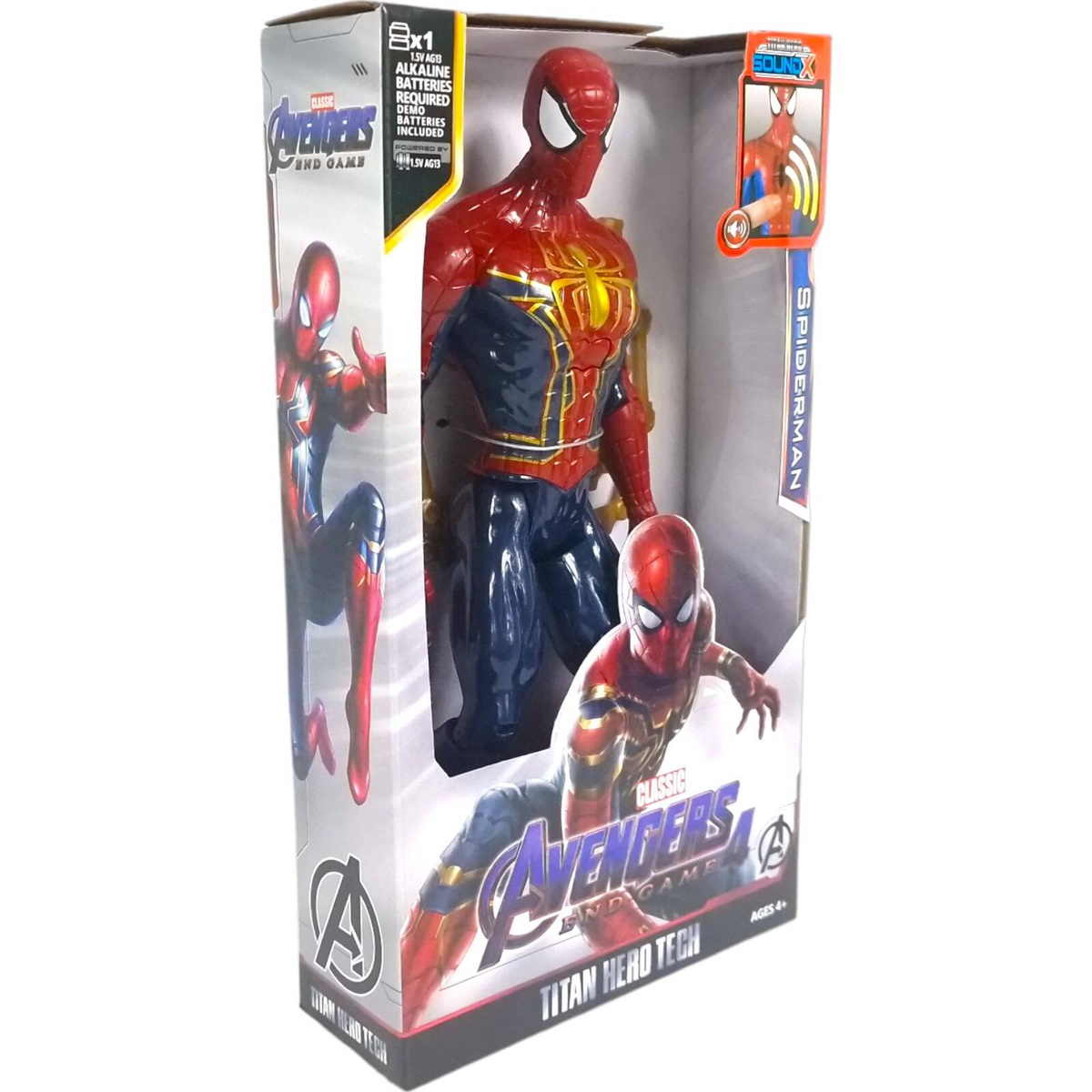 DUŻA FIGURKA INTERAKTYWNA SPIDERMAN RUCHOMA ŚWIECI DŹWIĘK SKRZYDŁA XXL 30CM