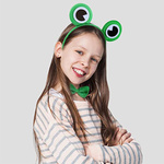 STRÓJ DLA DZIEWCZYNKI 3w1 ŻABKA OPASKA MUCHA PRZEBRANIE NA BAL NA IMPREZĘ