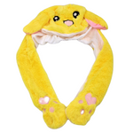 CIEPŁA CZAPKA PLUSZOWA - KRÓLIK RUCHOME USZY ŚWIECI LED ŁAPKI ŚWIECĄCE